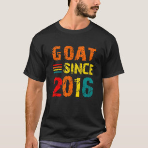 Camiseta 6.º cumpleaños Cabra de 6 años desde 2016