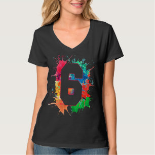 Camiseta 6.º Cumpleaños De Los Niños Chicas 6 Años De Pintu
