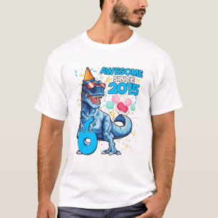 Camiseta 6.º cumpleaños Dinosaurio Niño de 6 años asomb
