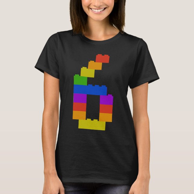 Camiseta 6.º cumpleaños Este pequeño constructor es 6 años  (Anverso)