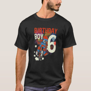 Camiseta 6.º cumpleaños Fiesta Dirt Bike Boy Bike Offroad B