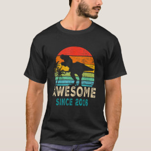 Camiseta 6.º cumpleaños impresionante Dinosaurio 2016 Niño
