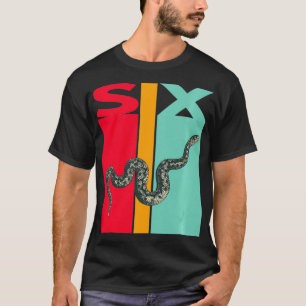 Camiseta 6.º cumpleaños Mascota de serpiente ventilado Rept