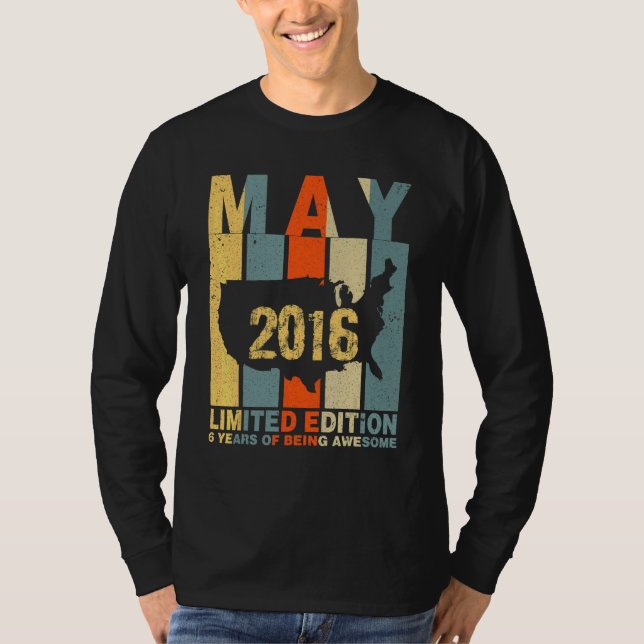 Camiseta 6.º Cumpleaños Mayo 2016 6 Años De Ser Increíble (Anverso)
