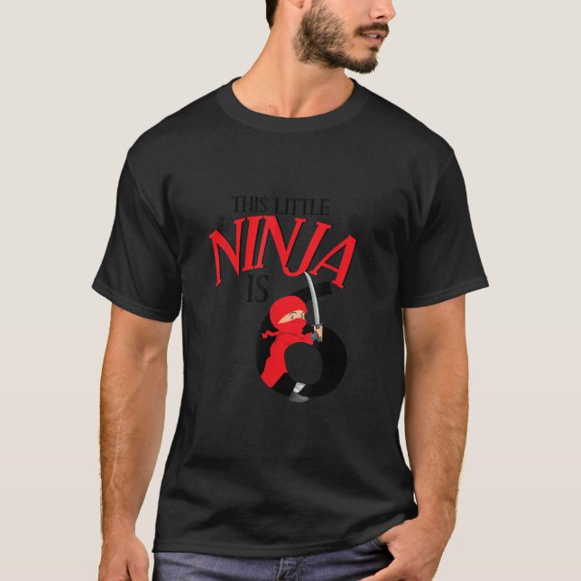 Camiseta 6.º cumpleaños Ninja Sexto Fiesta de Ninja de 6 añ (Anverso)
