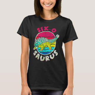 Camiseta 6.º Cumpleaños Seis O Saurus I Ankylosaurus I Fami