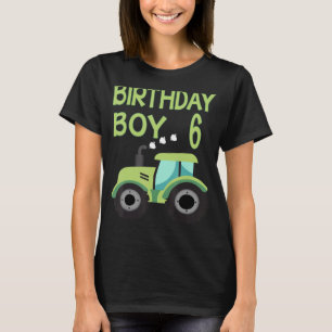 Camiseta 6.º cumpleaños Tractor de Camión de Granja de 6 añ