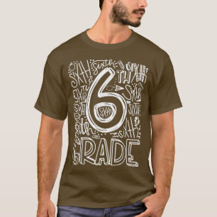 Camiseta 6.º Equipo de Tipografía de Sexto Grado Profesor d