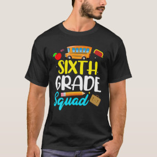 Camiseta 6.º Estudiante De Cuadrado De Grado Saluda A Scho
