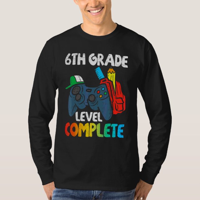Camiseta 6.º Grado Completado El Último Día De Graduación E (Anverso)