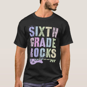 Camiseta 6.º GRADO REtro Sexto del Escuadrón Rockstar