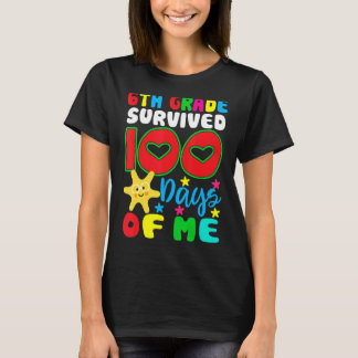 Camiseta 6.º grado sobrevivió a 100 días de mí para el maes