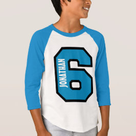 Camiseta 6.º Nacimiento Número Deportivo Cinco Años A03A