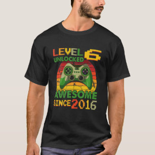 Camiseta 6.º Regalo De Cumpleaños Nivel 6 Desbloqueado Desd