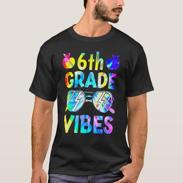 Camiseta 6.º Sexto Grado Vibes De Vuelta Al Maestro Escolar (Anverso)