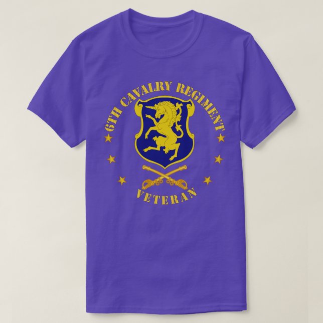 Camiseta 6.º Veterano del Regimiento Cavalry con Rama Cav (Diseño del anverso)