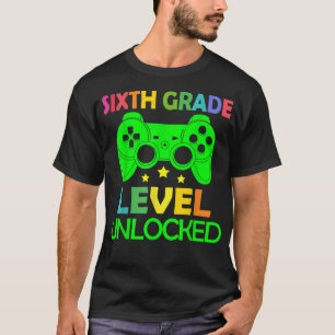 Camiseta 6.º videojuego desbloqueado de nivel de grado de v