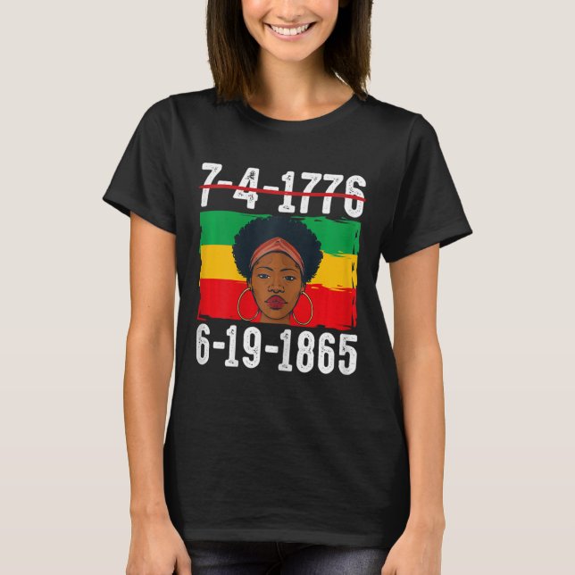 Camiseta 6-19-1865 Mes de la historia negra afroamericana (Anverso)