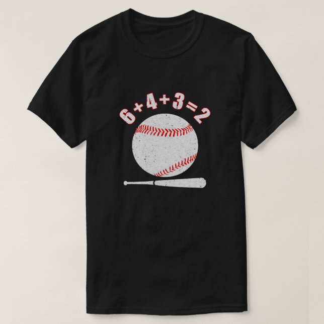 Camiseta 6 4 3 2 Juega al béisbol (Diseño del anverso)