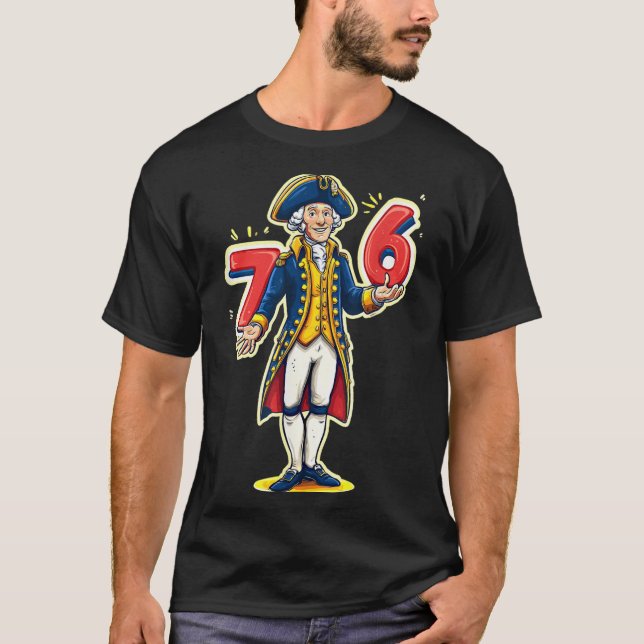 Camiseta 6-7 7-6 Gracioso George Washington Seis Memes (Anverso)