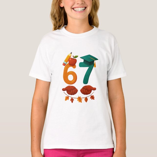 Camiseta 6 7 back to school gift for students  (Anverso)