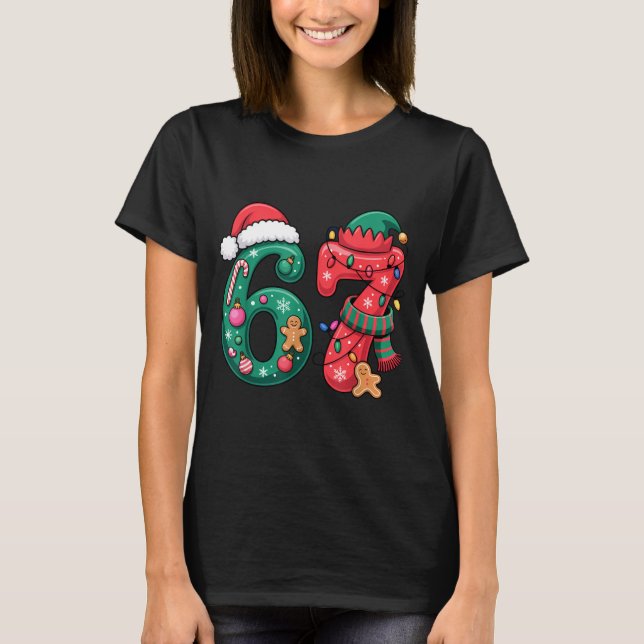 Camiseta 6 7 Christmas Duo Meme Outfit For Funny Holiday Hu (Anverso)