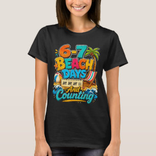 Camiseta 6 7 días de playa y contando divertido verano de p