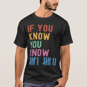 Camiseta 6 7 Divertido Si Sabes Sabes Marcas de Tally Seis 