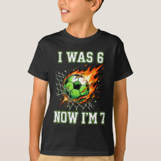 Camiseta 6 7 Era 6 Ahora Soy 7 Cumpleaños Fútbol Futbolín N