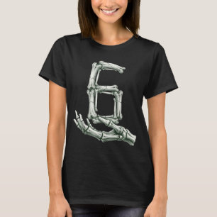 Camiseta 6 7 Halloween Esqueleto Divertido 67 Meme Gen Alph