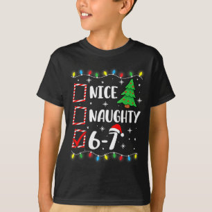 Camiseta 6-7 Meme Bonito Travieso 67 Navidad Rotura Cerebra