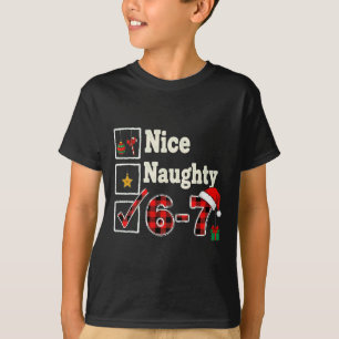 Camiseta 6-7 Meme Bonito Travieso 67 Navidad Rotura Cerebra
