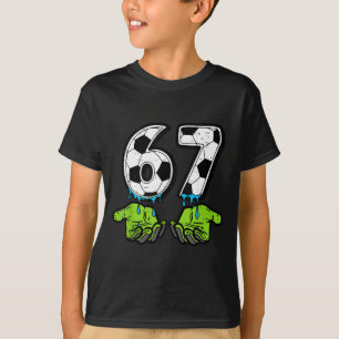 Camiseta 6 7 Meme Fútbol Goteo Divertido 67 Seis Siete Niño