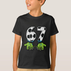 Camiseta 6 7 Meme Fútbol Goteo Divertido 67 Seis Siete Niño