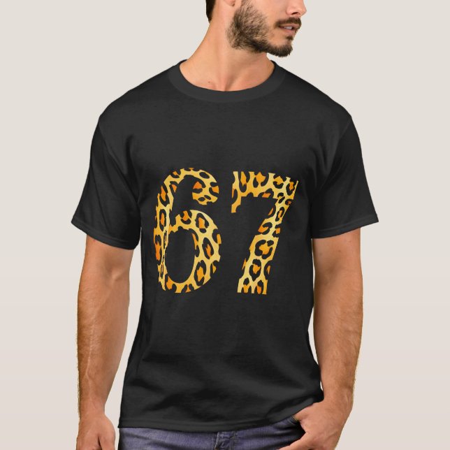 Camiseta 6-7 Meme Leopard Cheetah Cool Six-seven  (Anverso)