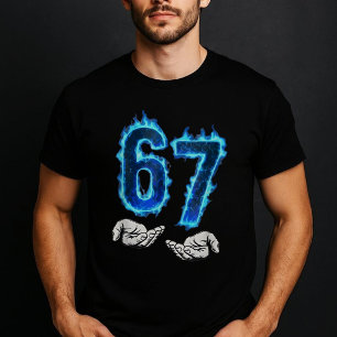 Camiseta 6 7 Meme Seis Siete 67 Manos Meme Divertido