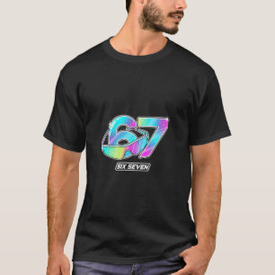 Camiseta 6 7 Meme Seis Siete Sungles Gen Alpha Gracioso Dis