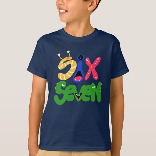 Camiseta 6 7 Monstruos (Anverso)
