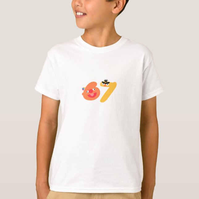 Camiseta 6-7 muppets numéricos (Anverso)
