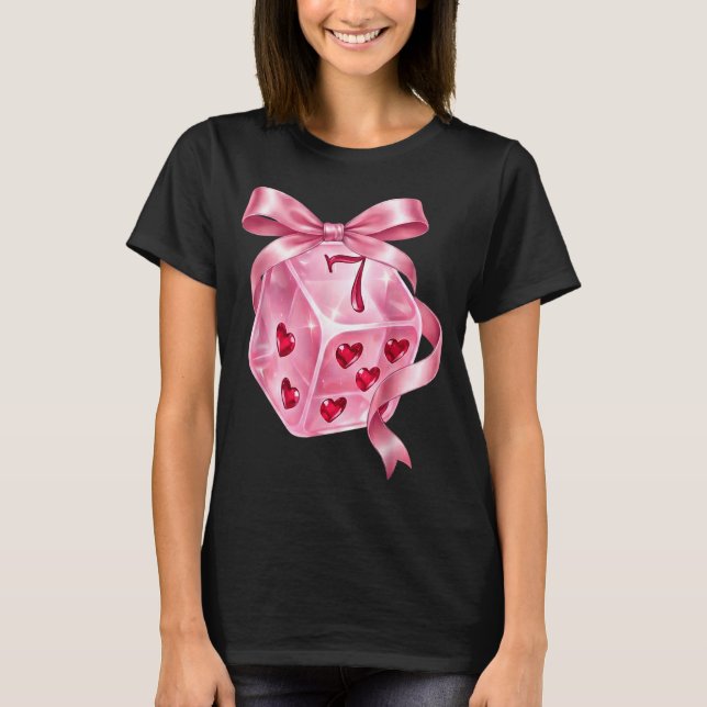 Camiseta 6 7 Preppy Valentine Y2k Funny Coquette Nk Dice Bo (Anverso)