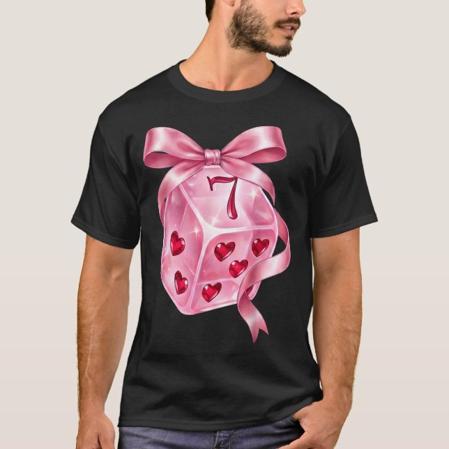 Camiseta 6 7 Preppy Valentine Y2k Funny Coquette Nk Dice Bo (Anverso)