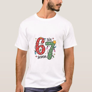 Camiseta 6 7 Seis Siete Mano Gen Z Alpha Meme Slang Navidad