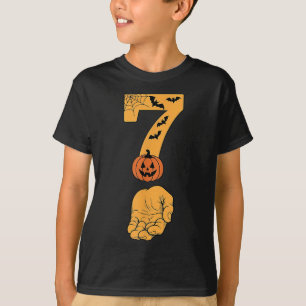 Camiseta 6 7 Seis Siete Meme Con Mano Telaraña Halloween