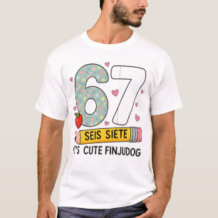 Camiseta 6 7 Seis Siete Profesor Adorable Aula Bilingüe