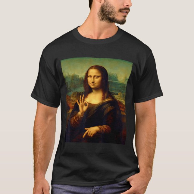 Camiseta 6 7 Six Seven Meme 67 Funny Mona Lisa Funny Clic A (Anverso)