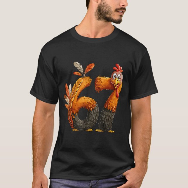 Camiseta 6 7 Thanksgiving Funny Turkey Thanksgiving 67 Men  (Anverso)