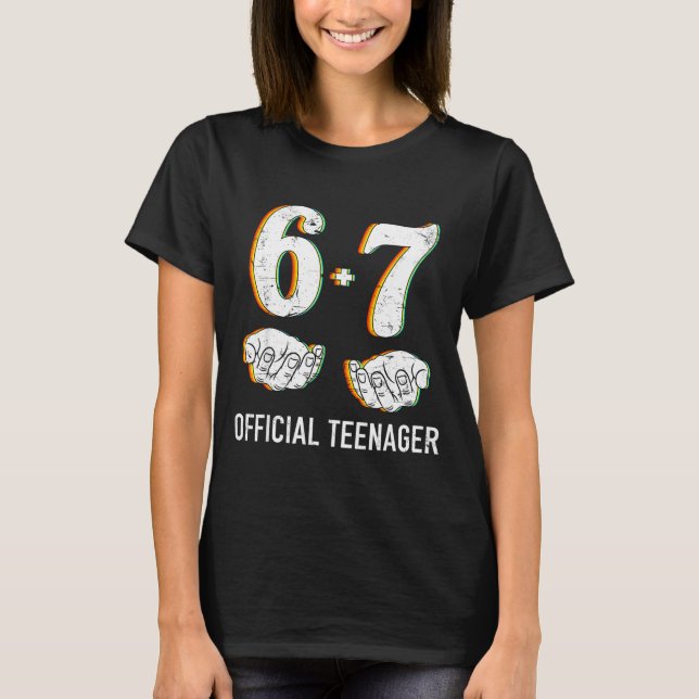 Camiseta 6+7 Year Old Boys Girls Teenager 13th Birthday Fun (Anverso)