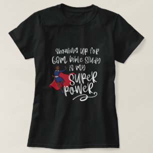 Camiseta 6 am HERMANA SUPER POWER (piel oscura) Corto negro