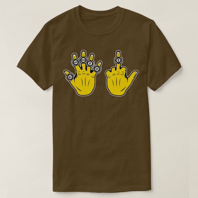 Camiseta 6 Anillos Pitt Black (Diseño del anverso)