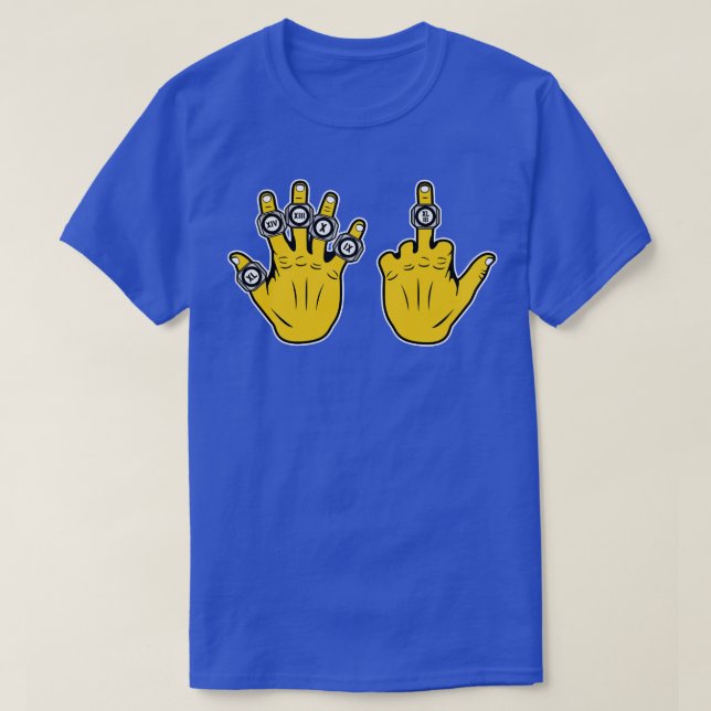 Camiseta 6 Anillos Pitt Black (Diseño del anverso)